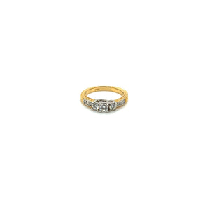 Three Stone Diamond Engagement RIng - General Design Jewelers