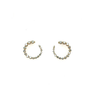 Crescent Shape Diamond Earrings - General Design Jewelers