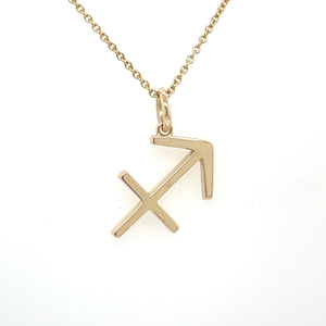 14k Gold Sagittarius Zodiac Charm - General Design Jewelers